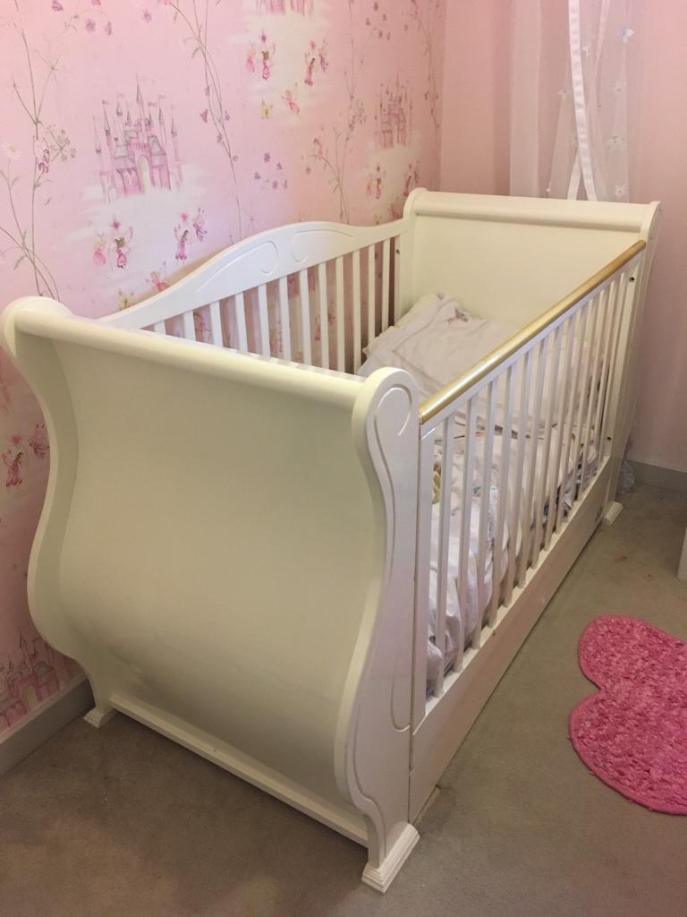 tutti bambini sleigh cot bed louis